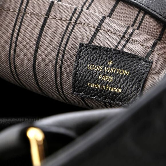 Louis Vuitton Montaigne Handbag Monogram Empreinte Leather MM Black - Picture 6 of 7